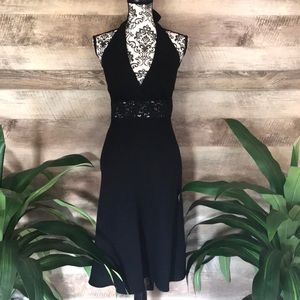 Jones Wear Little Black Lace Waist Dress